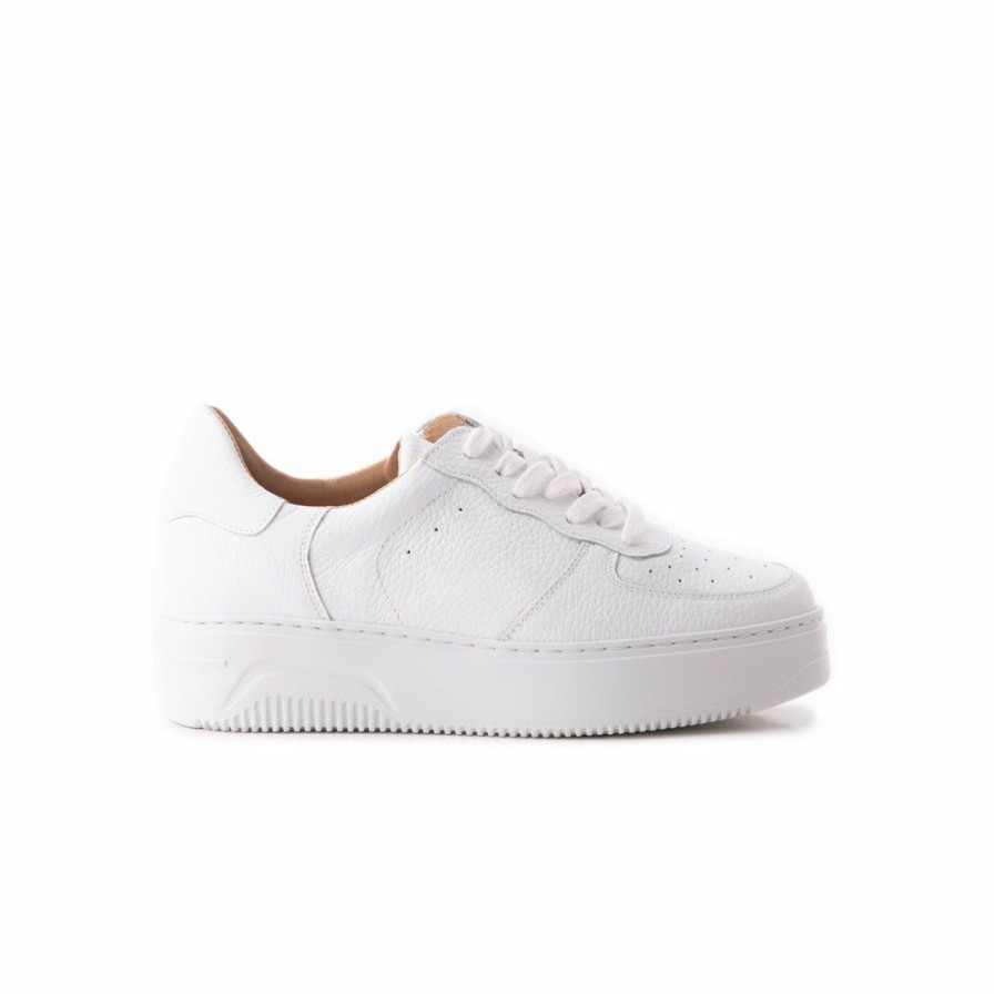 Women L'Intervalle | L'Intervalle Tupac White Leather White Leather/Cuir Blanc