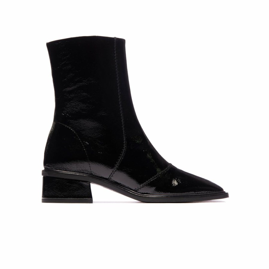 Women L'Intervalle | L'Intervalle Evora Black Naplack Leather