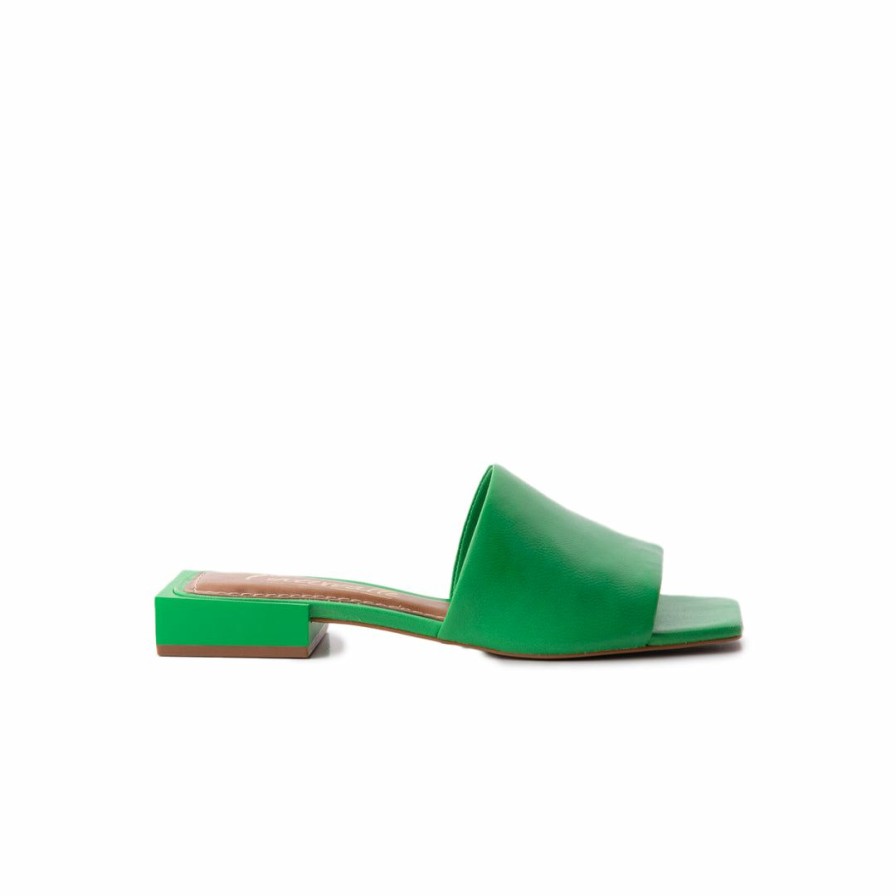 Women L'Intervalle | L'Intervalle Bolivar Green Leather Women Green Leather/Vert Cuir