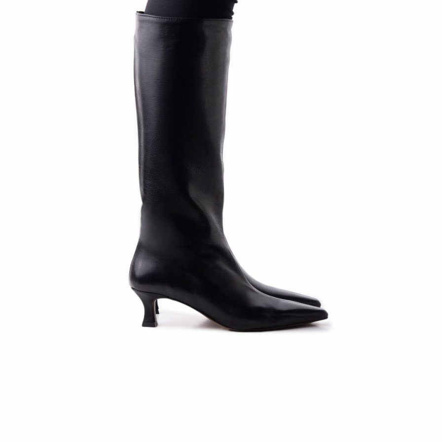 Women L'Intervalle | L'Intervalle Women Merit Black Leather