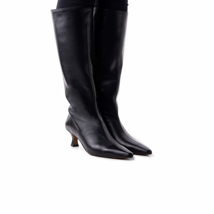 Women L'Intervalle | L'Intervalle Women Merit Black Leather