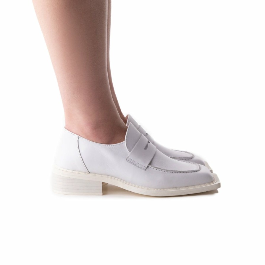 Women L'Intervalle | L'Intervalle Malaya White Leather Women White Leather/Cuir Blanc