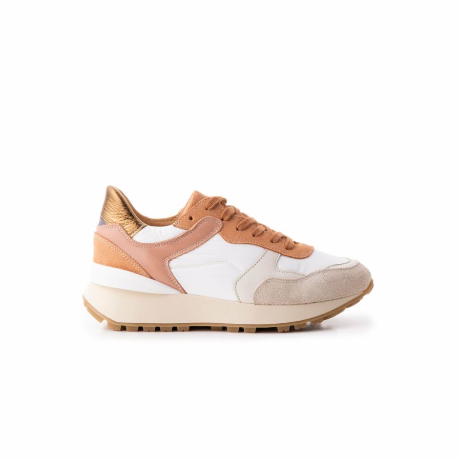 Women L'Intervalle | L'Intervalle Women Shady Orange White Suede Orange White Suede/Suede Orange Blanc