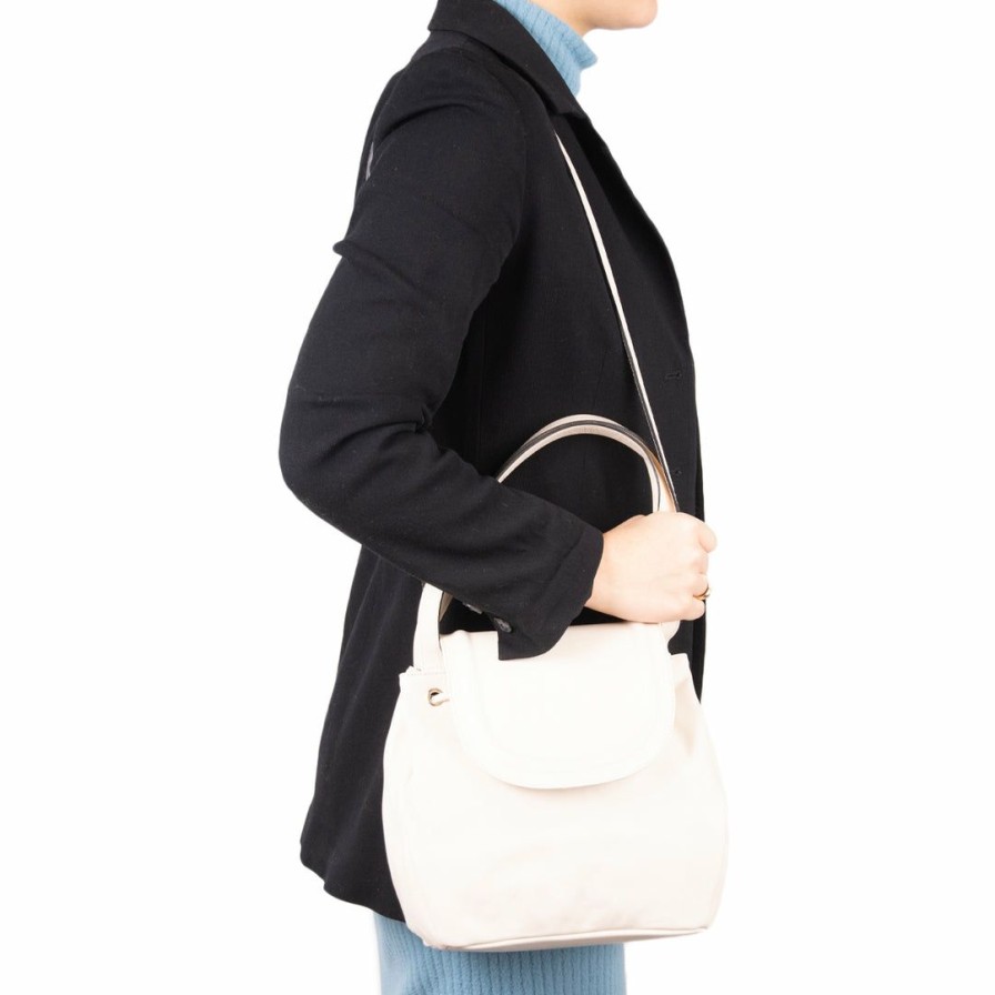 Bags L'Intervalle | L'Intervalle Croisette Cream Leather Cream Leather/Creme Cuir