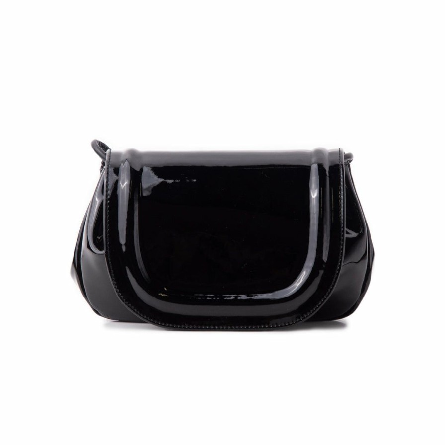 Bags L'Intervalle | L'Intervalle Vauvan Black Patent Black Patent/Noir Vernis Cuir