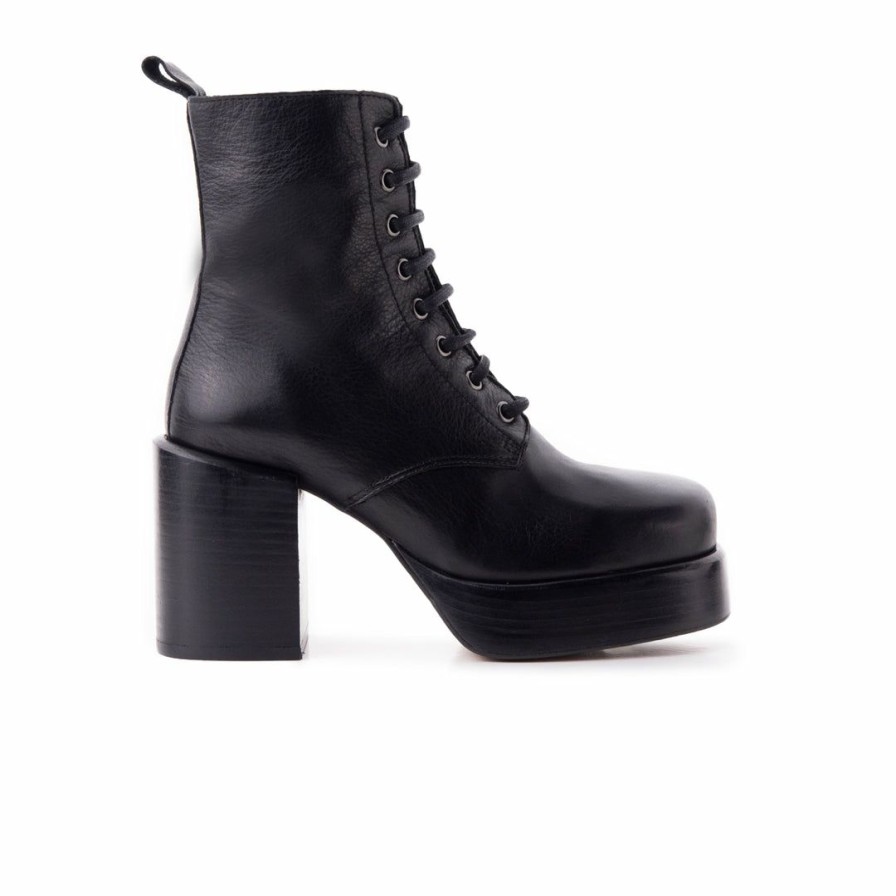 Women L'Intervalle | L'Intervalle Regal Black Leather