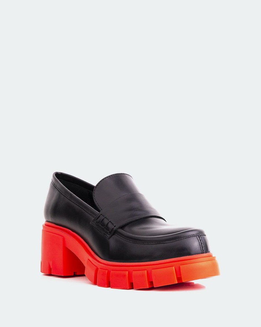 Women L'Intervalle | L'Intervalle Bourges Black Leather Red Sole Black Leather Red /Cuir Noir Rouge