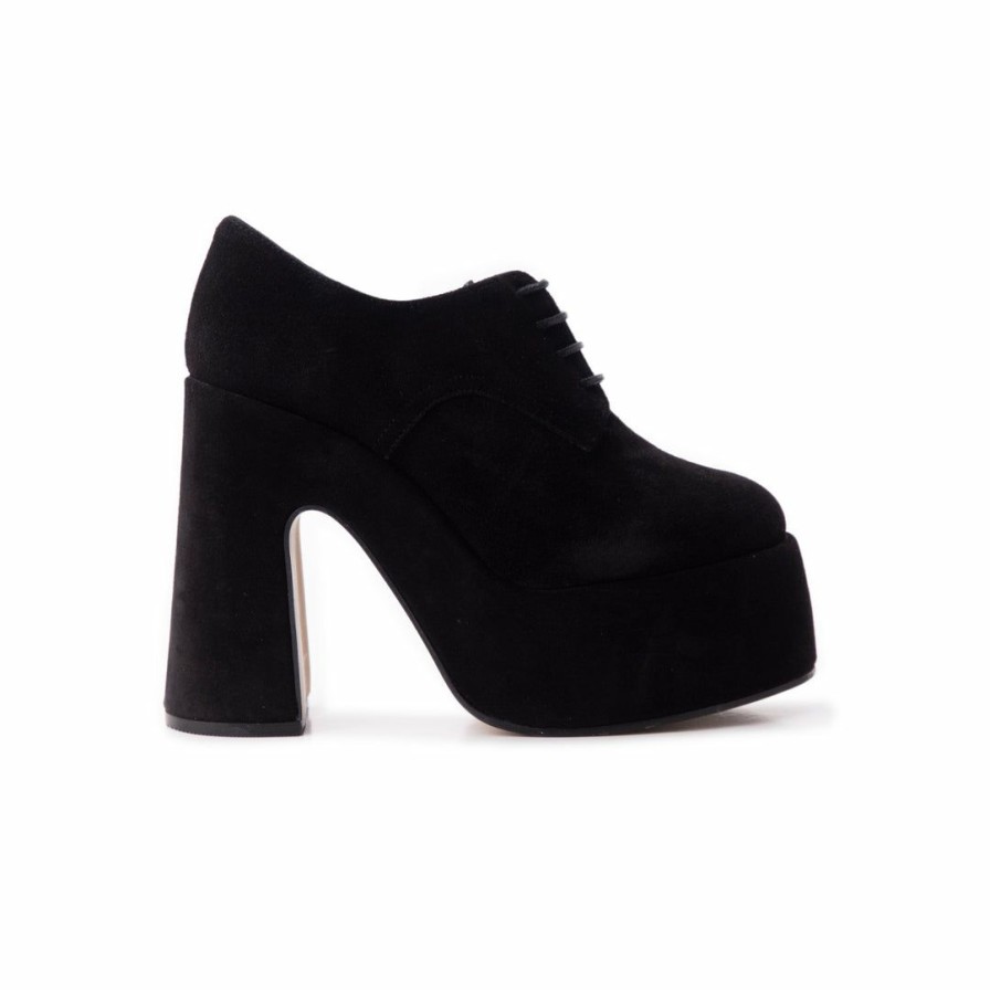 Women L'Intervalle | L'Intervalle Women Beetle Black Suede Black Suede/Noir Suede