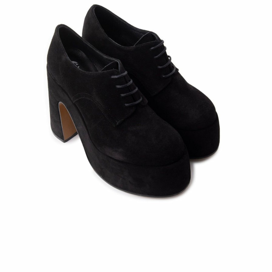 Women L'Intervalle | L'Intervalle Women Beetle Black Suede Black Suede/Noir Suede