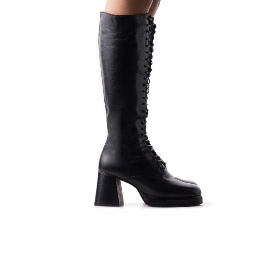 Women L'Intervalle | L'Intervalle Bayonne Women Black Leather