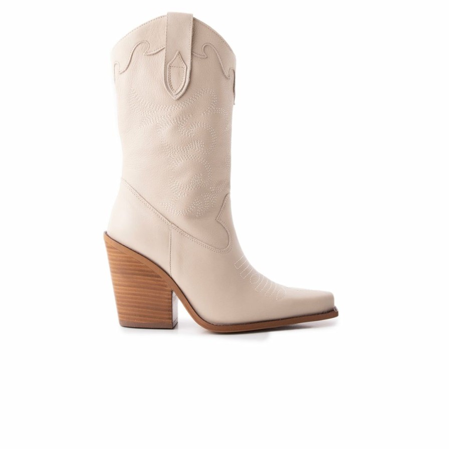 Women L'Intervalle | L'Intervalle Women Cavalia Ivory Leather Ivory Leather/Cuir Ivoire