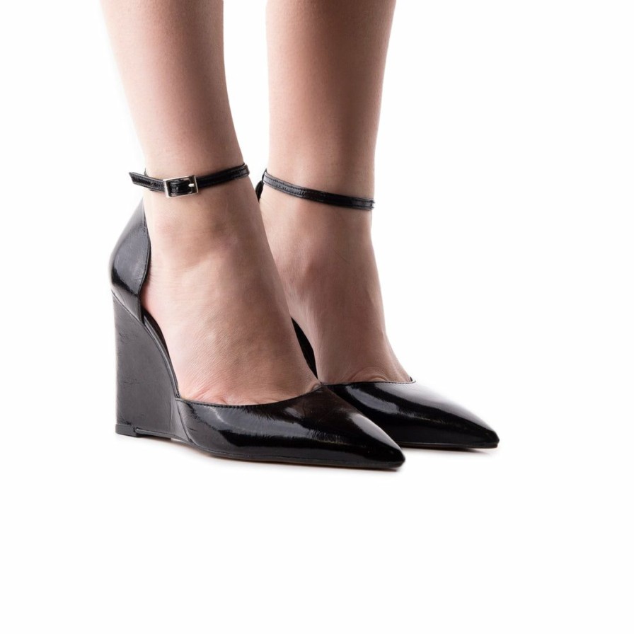 Women L'Intervalle | L'Intervalle Persephone Black Leather Women Black Leather/Cuir Noir