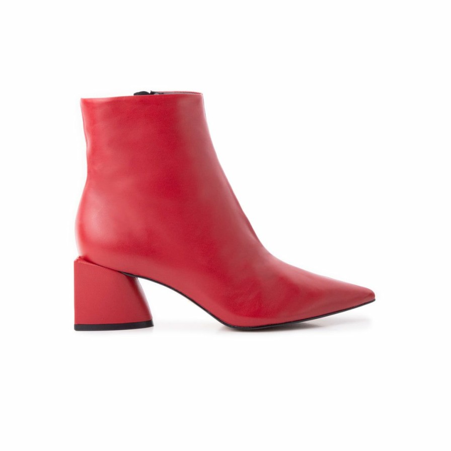 Women L'Intervalle | L'Intervalle Women Palazzo Red Leather