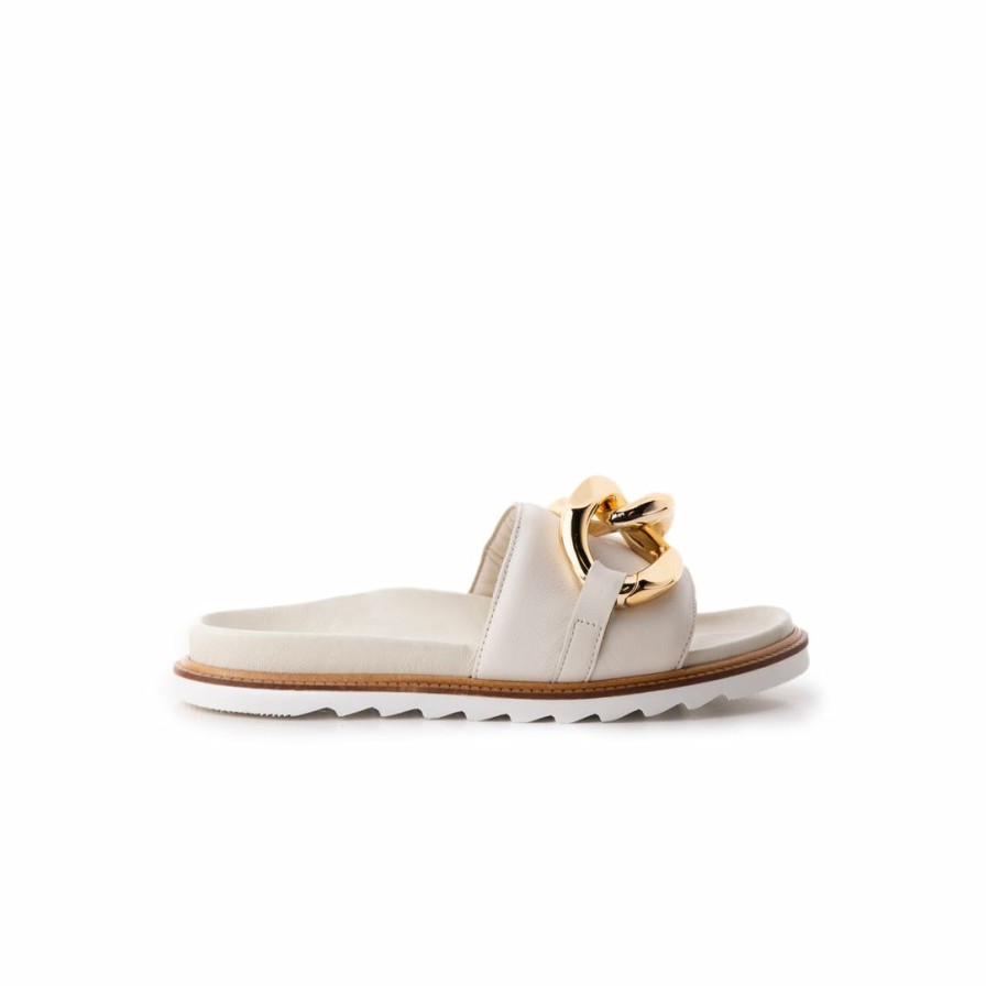 Women L'Intervalle | L'Intervalle Conquista Off White Leather Women Off White Leather/Cuir Blanc. Casse