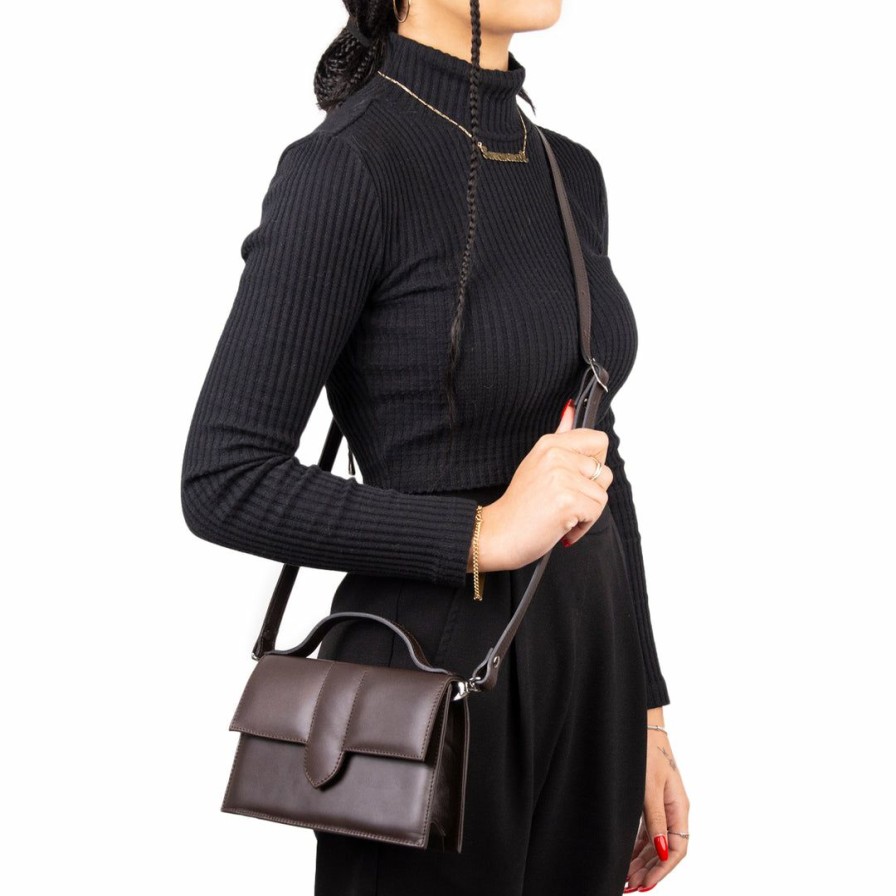 Bags L'Intervalle | L'Intervalle Mini Diya Women Dark Brown Leather