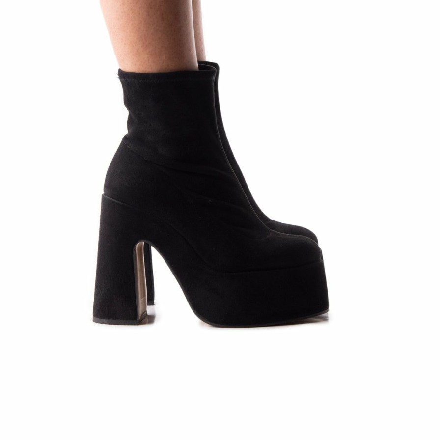 Women L'Intervalle | L'Intervalle Flash Black Suede Stretch Women Black Suede Stretch/Noir Suede