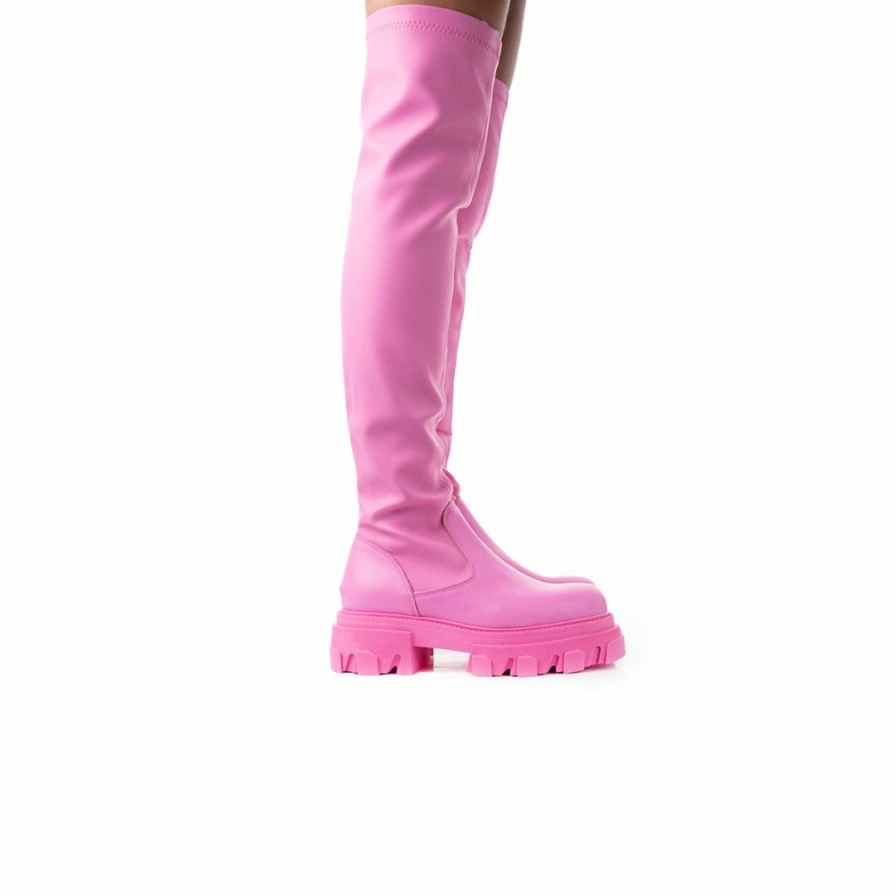 Women L'Intervalle | L'Intervalle Women Tilburg Dark Pink Stretch Leather