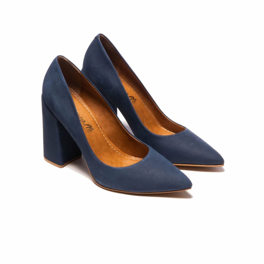 Women L'Intervalle | L'Intervalle Marta Women Navy Nubuck