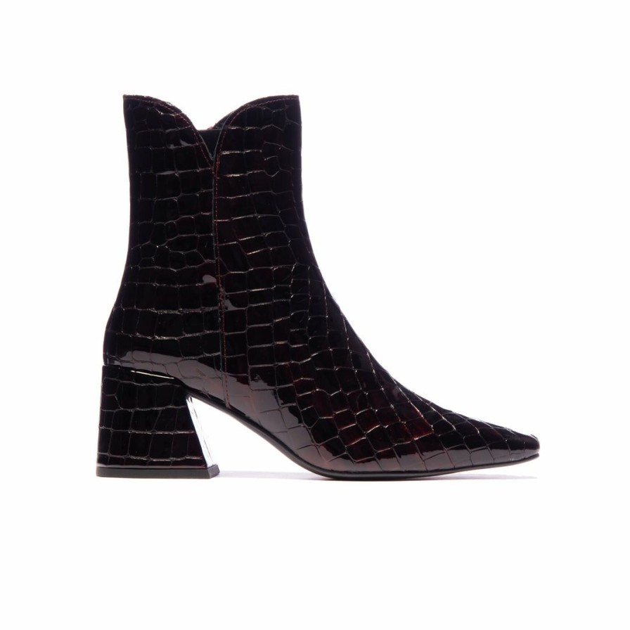 Women L'Intervalle | L'Intervalle Women Devonshire Bordeau Shiny Croco