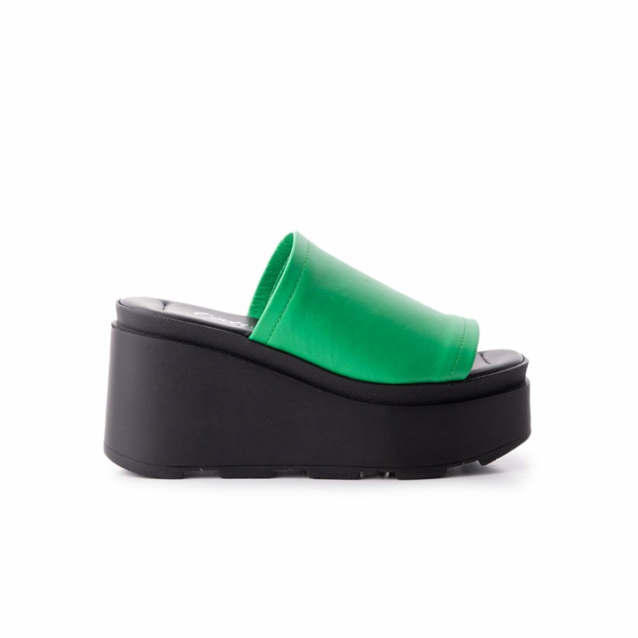 Women L'Intervalle | L'Intervalle Bunny Green Leather Women Green Leather/Cuir Vert