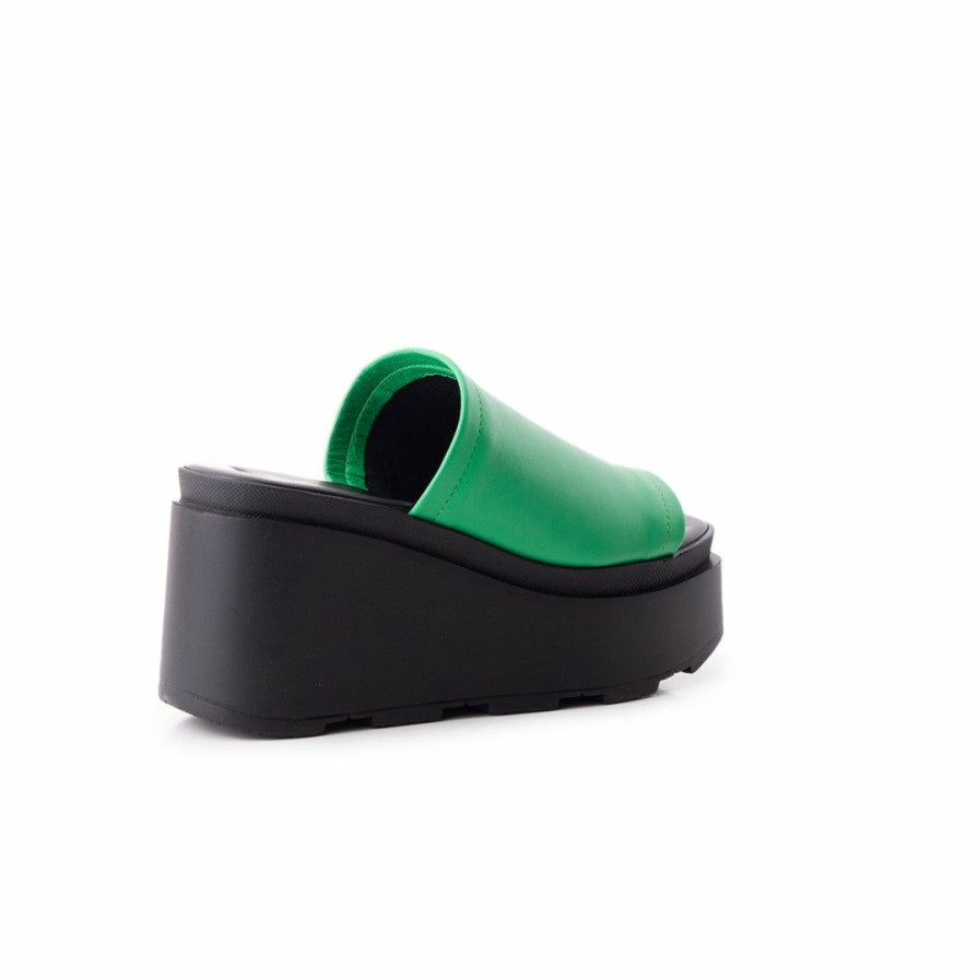 Women L'Intervalle | L'Intervalle Bunny Green Leather Women Green Leather/Cuir Vert