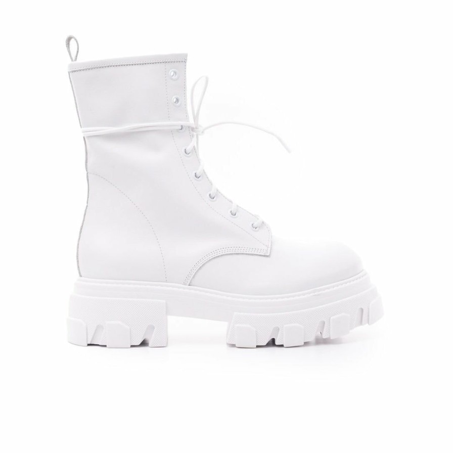 Women L'Intervalle | L'Intervalle Fukoka White Leather/White Sole