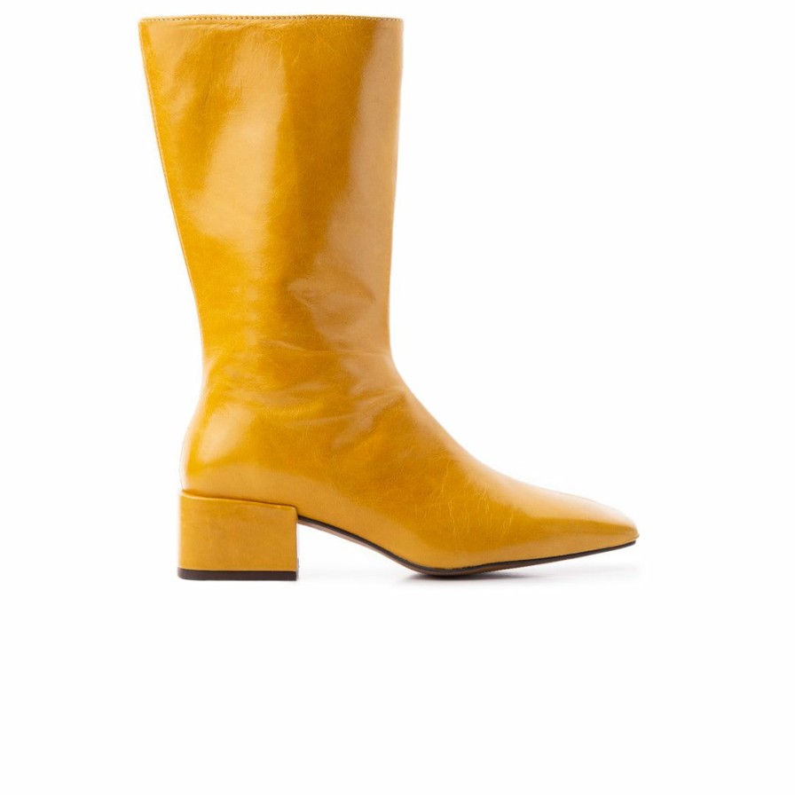 Women L'Intervalle | L'Intervalle Women Sinclair Mustard Leather