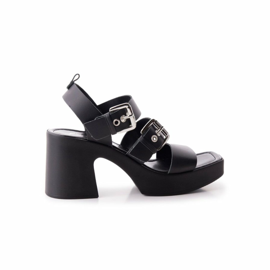 Women L'Intervalle | L'Intervalle Amalie Black Leather Black Leather/Cuir Noir