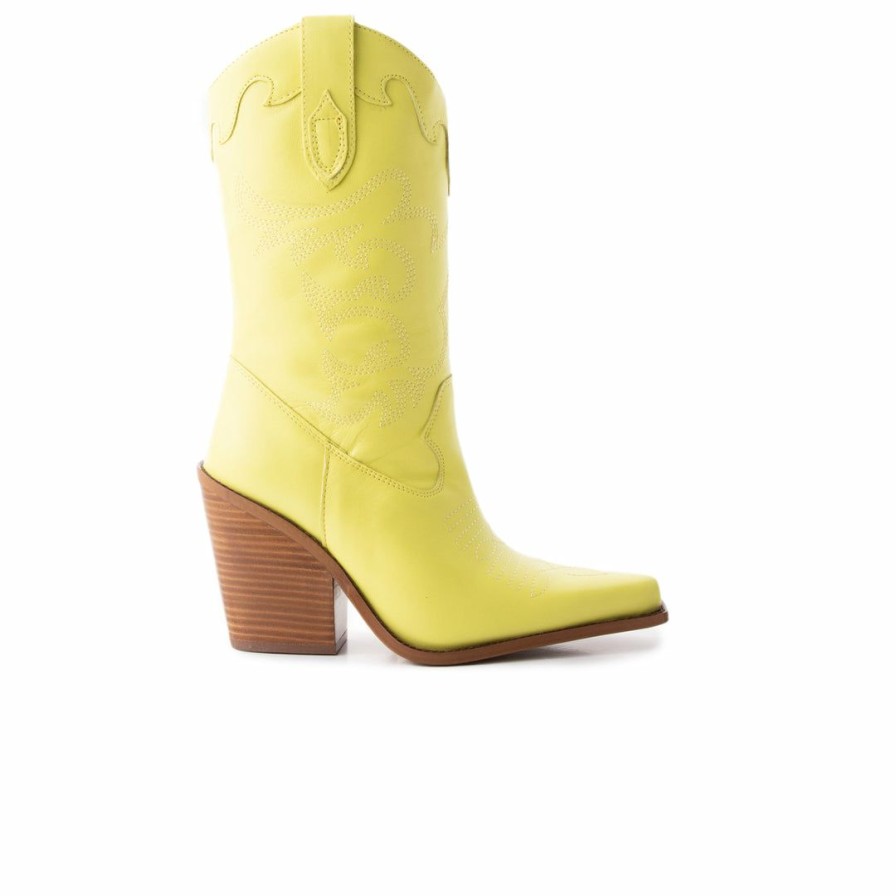 Women L'Intervalle | L'Intervalle Women Cavalia Yellow Leather Yellow Leather/Cuir Jaune