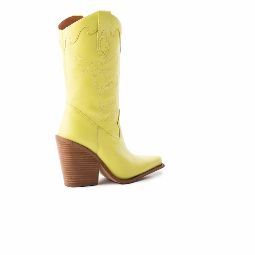 Women L'Intervalle | L'Intervalle Women Cavalia Yellow Leather Yellow Leather/Cuir Jaune