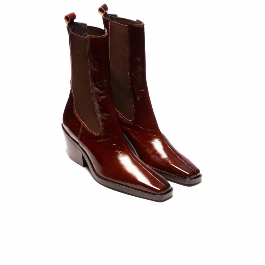 Women L'Intervalle | L'Intervalle Mouraria Women Chestnut Leather