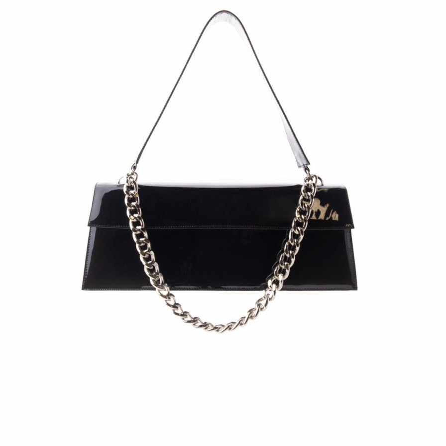 Bags L'Intervalle | L'Intervalle Women Trav Black Patent Black Patent/Cuir Vernis Noir