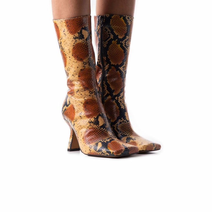 Women L'Intervalle | L'Intervalle Women Argyle Honey Multi Snake