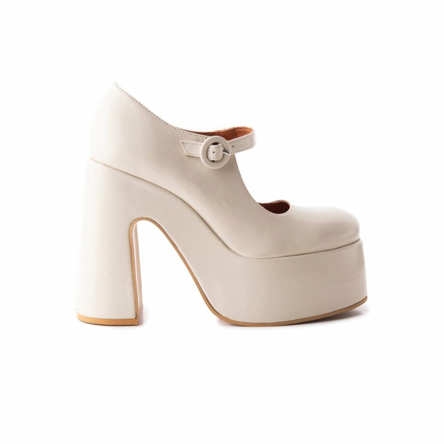 Women L'Intervalle | L'Intervalle Limos Off White Leather Off White Leather/Cuir Blanc Casse