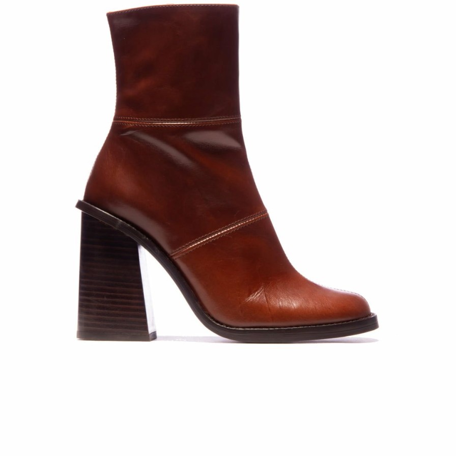 Women L'Intervalle | L'Intervalle Lilles Women Chestnut Leather