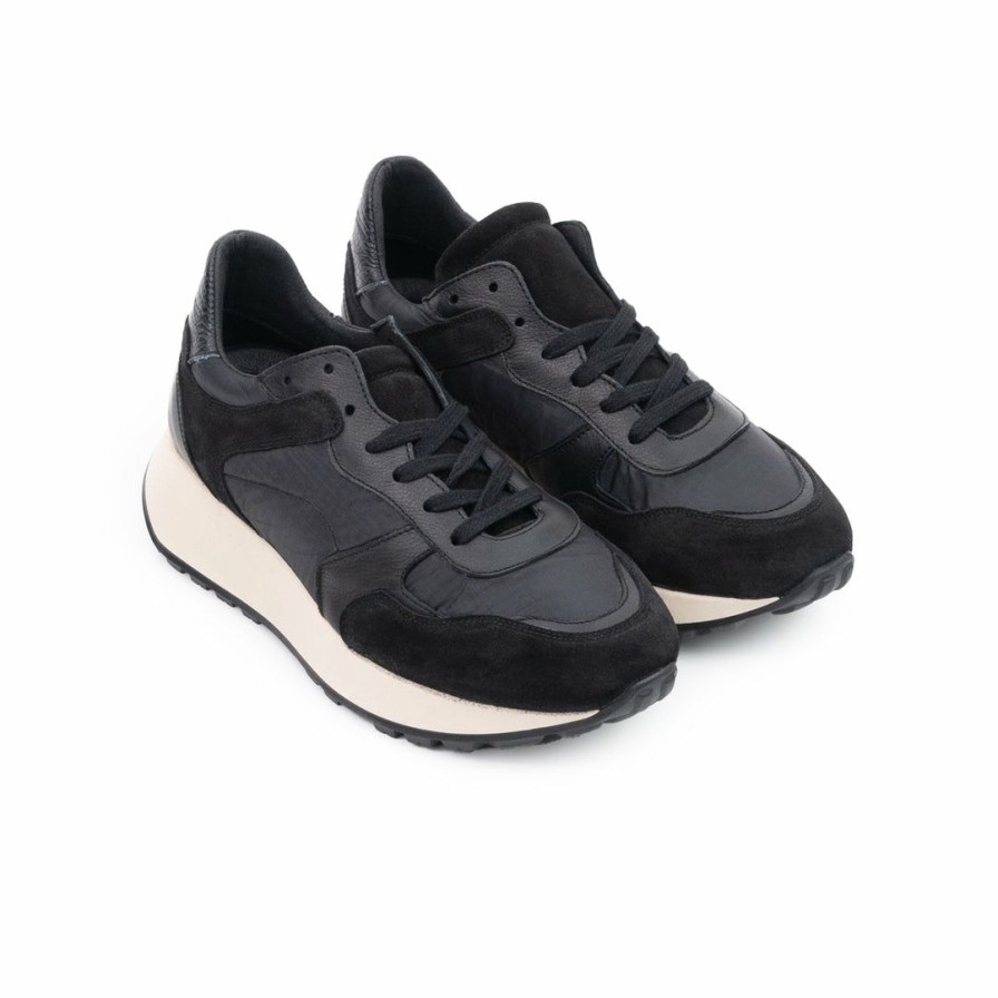 Women L'Intervalle | L'Intervalle Women Ricky Black Leather/Suede