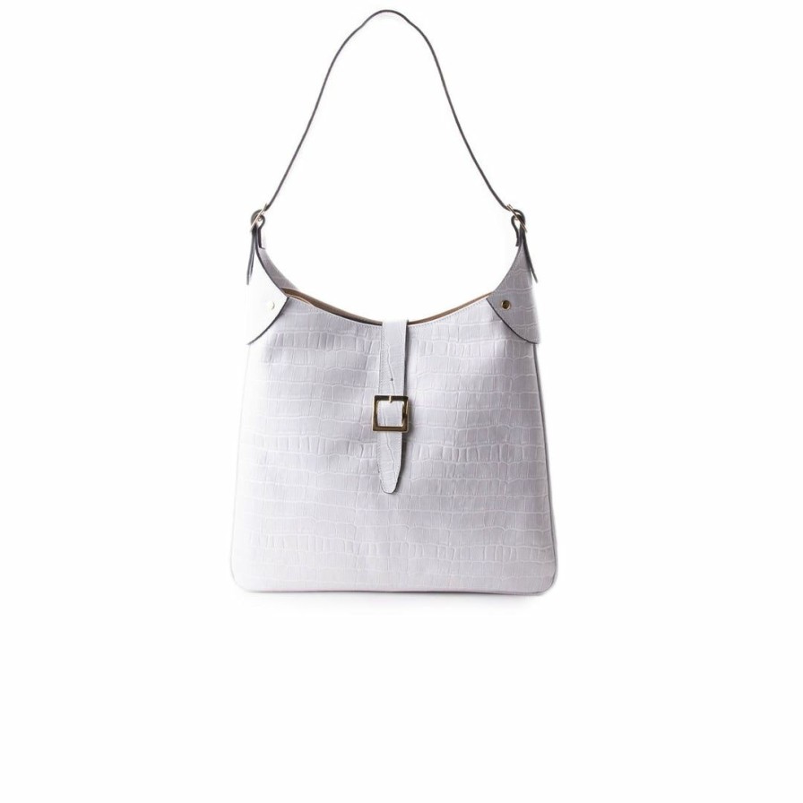 Bags L'Intervalle | L'Intervalle Train White Croco Women White Croco/Croco Blanc