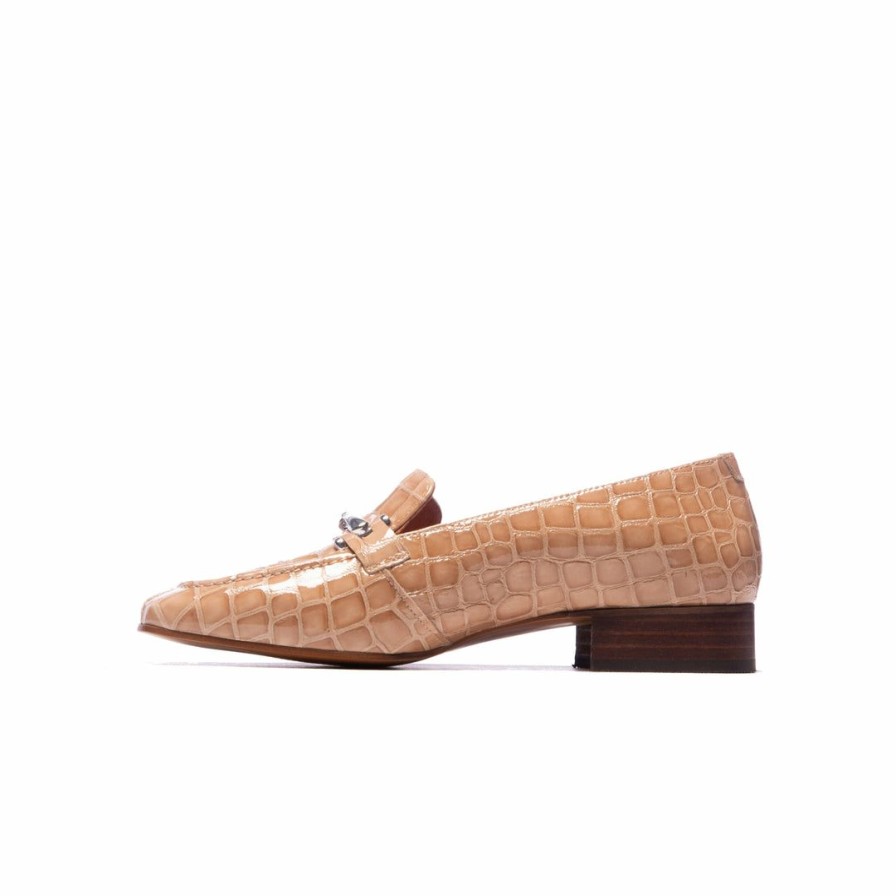 Women L'Intervalle | L'Intervalle Marbella Camel Croco Leather Women