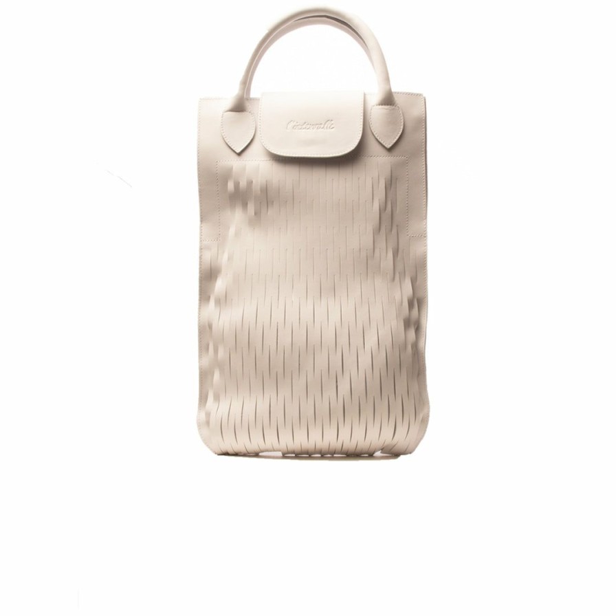 Bags L'Intervalle | L'Intervalle Reims Off White Leather