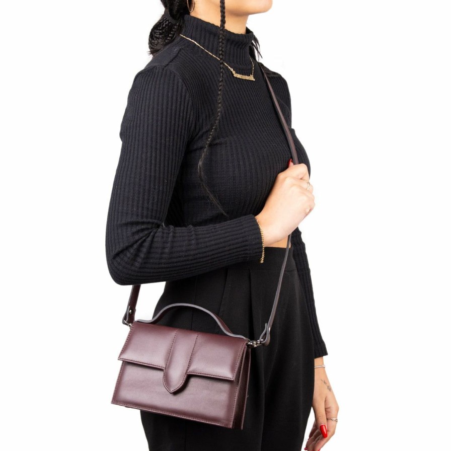 Bags L'Intervalle | L'Intervalle Women Mini Diya Bordeau Leather