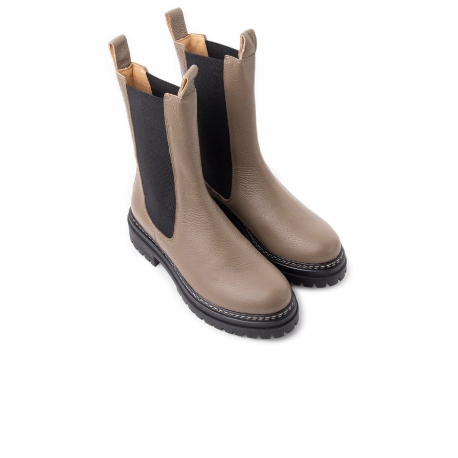 Women L'Intervalle | L'Intervalle Women Fontana Taupe Leather