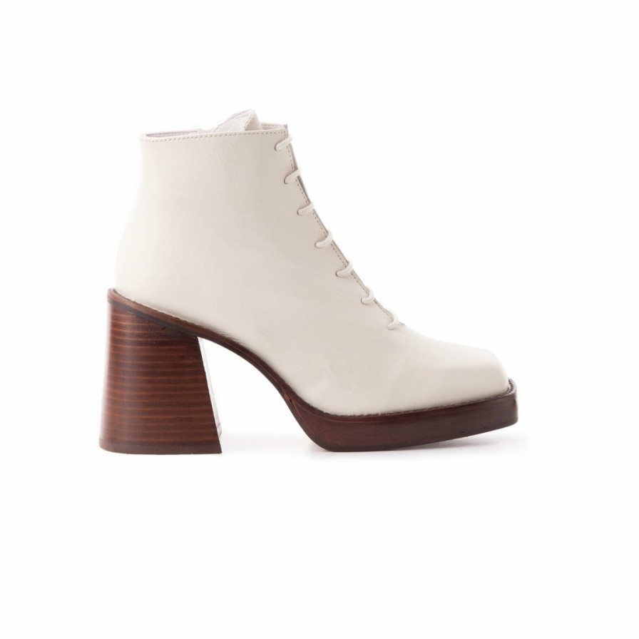 Women L'Intervalle | L'Intervalle Namur Off White Leather