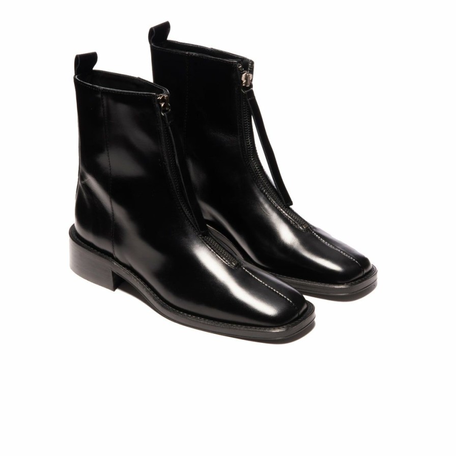 Women L'Intervalle | L'Intervalle Bruges Black Leather