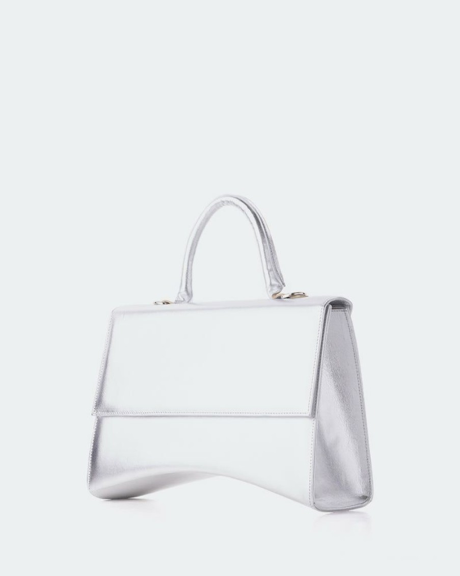 Bags L'Intervalle | L'Intervalle Women Yacht Silver Leather Silver Leather/Cuir Argente