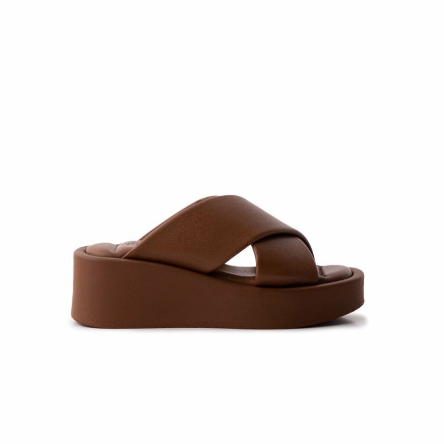 Women L'Intervalle | L'Intervalle Chou Brown Leather Brown Leather/Cuir Brun