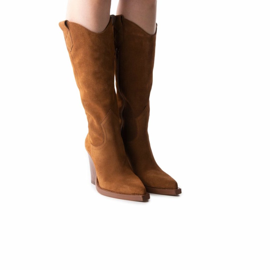 Women L'Intervalle | L'Intervalle Women Texaco Tan Suede Tan Leather/Cuir Ocre