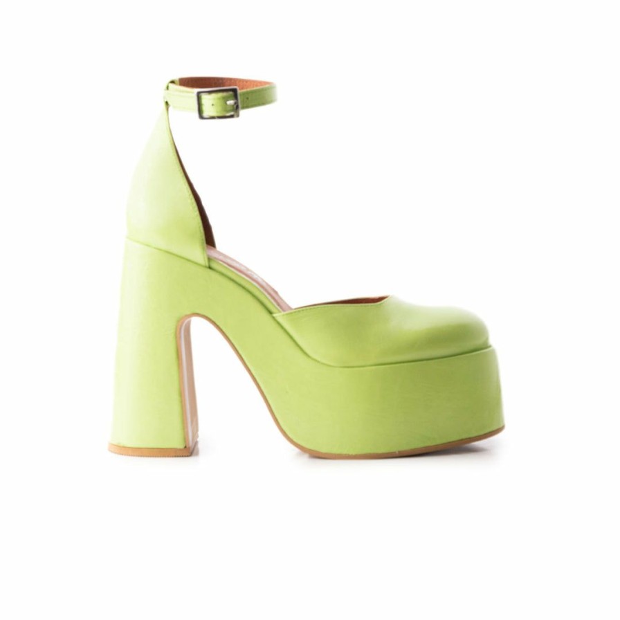 Women L'Intervalle | L'Intervalle Brizo Green Leather Women Green Leather/Cuir Vert