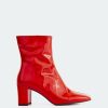 Women L'Intervalle | L'Intervalle Jepson Red Patent Boots Red Patent/Cuir Vernis Rouge