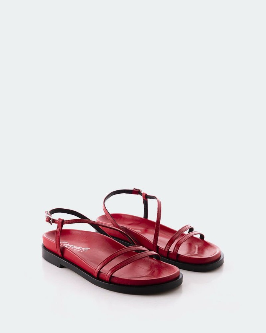 Women L'Intervalle | L'Intervalle Cassiane Red Leather Women Red Leather/Cuir Rouge