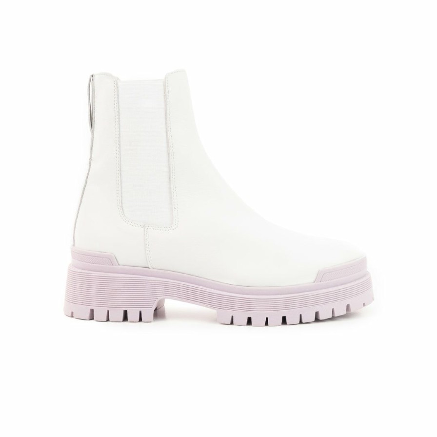 Women L'Intervalle | L'Intervalle Kirby Women White Leather/Lilac Sole